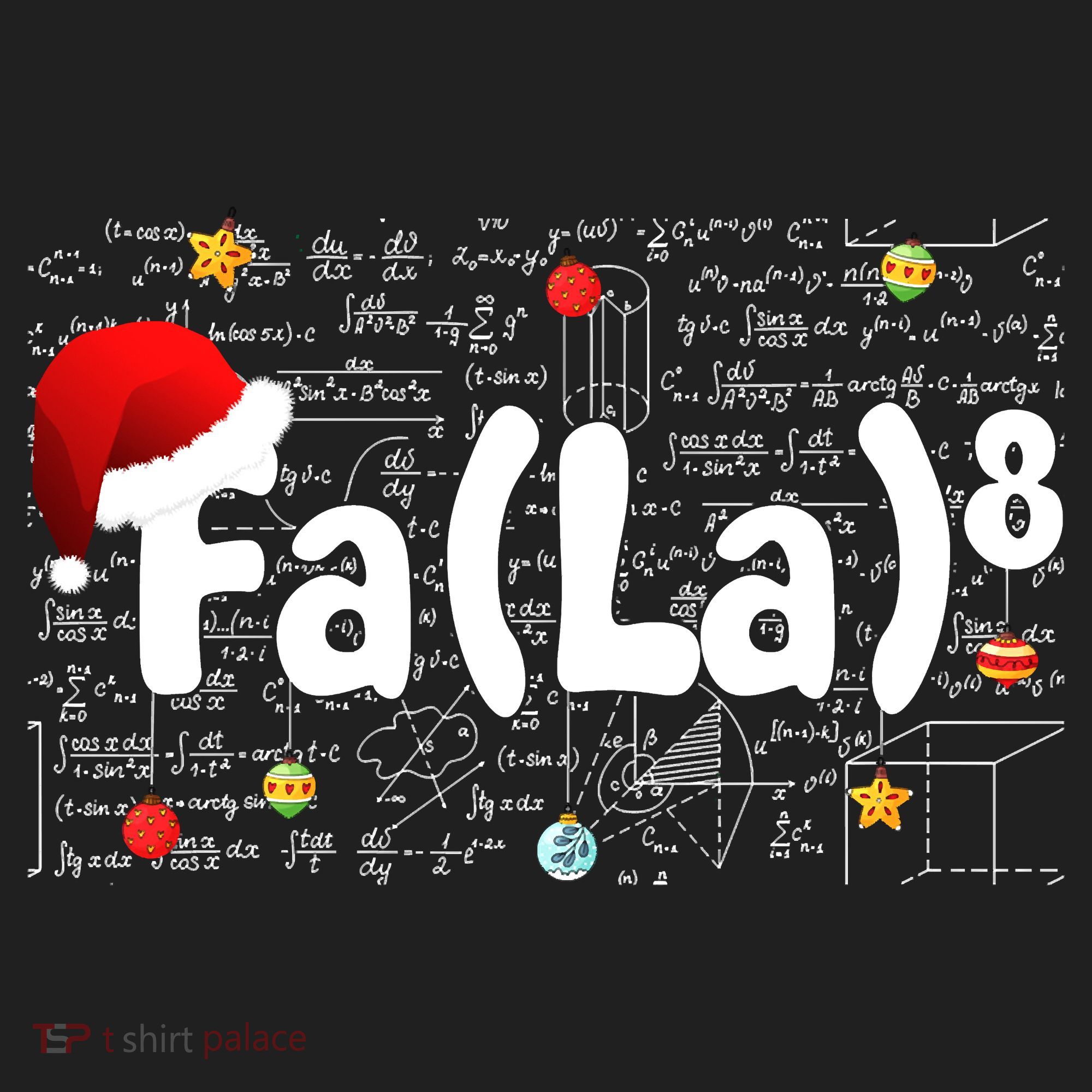 Funny Fa La 8 Merry Xmas Song Math Teacher Santa Hat Hat