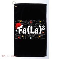 Funny Fa La 8 Merry Xmas Song Math Teacher Santa Hat Golf Towel thumb 0