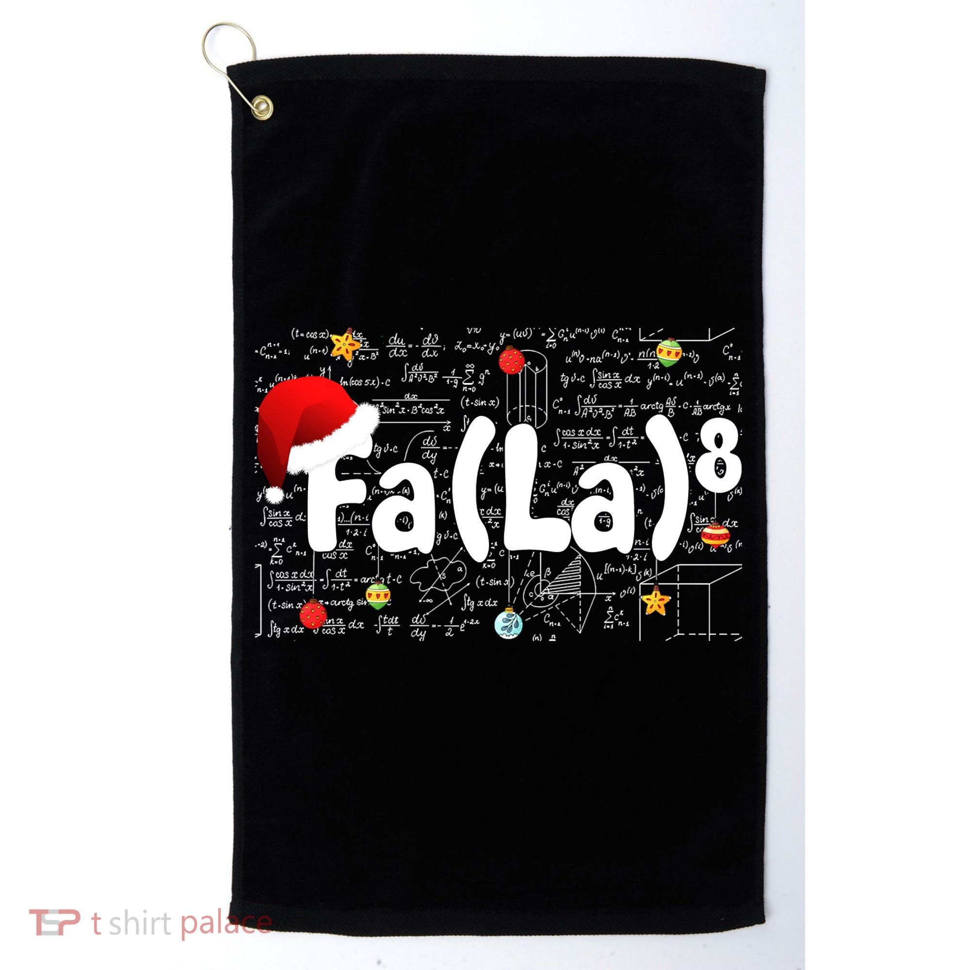 Funny Fa La 8 Merry Xmas Song Math Teacher Santa Hat Golf Towel