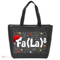 Funny Fa La 8 Merry Xmas Song Math Teacher Santa Hat Tote Bag thumb 0
