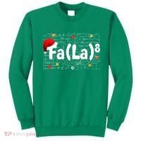 Funny Fa La 8 Merry Xmas Song Math Teacher Santa Hat Sweatshirt thumb 0