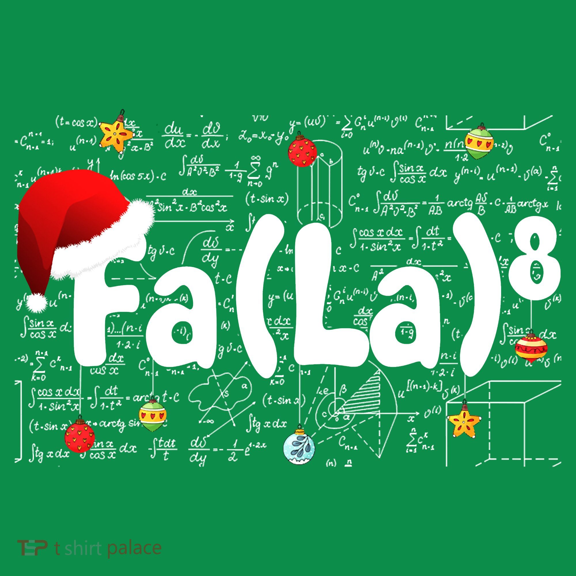 Funny Fa La 8 Merry Xmas Song Math Teacher Santa Hat Sweatshirt