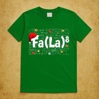 Funny Fa La 8 Merry Xmas Song Math Teacher Santa Hat T-Shirt thumb 5