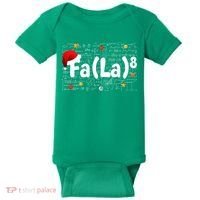 Funny Fa La 8 Merry Xmas Song Math Teacher Santa Hat Baby Bodysuit thumb 0