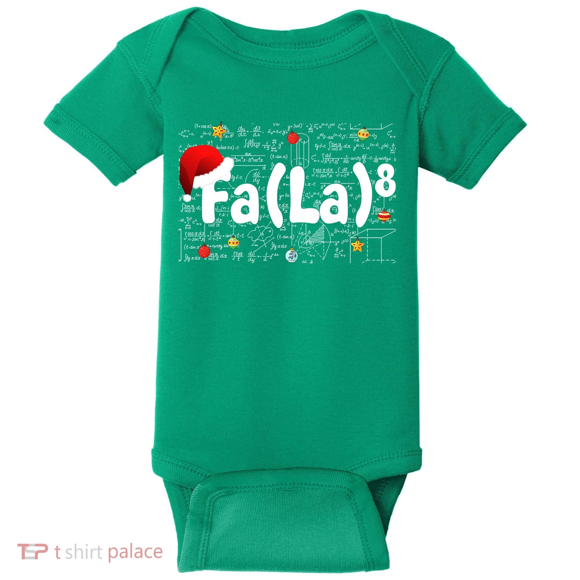 Funny Fa La 8 Merry Xmas Song Math Teacher Santa Hat Baby Bodysuit