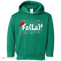 Funny Fa La 8 Merry Xmas Song Math Teacher Santa Hat Toddler Hoodie thumb 0