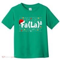 Funny Fa La 8 Merry Xmas Song Math Teacher Santa Hat Toddler T-Shirt thumb 0