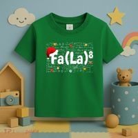 Funny Fa La 8 Merry Xmas Song Math Teacher Santa Hat Toddler T-Shirt thumb 3