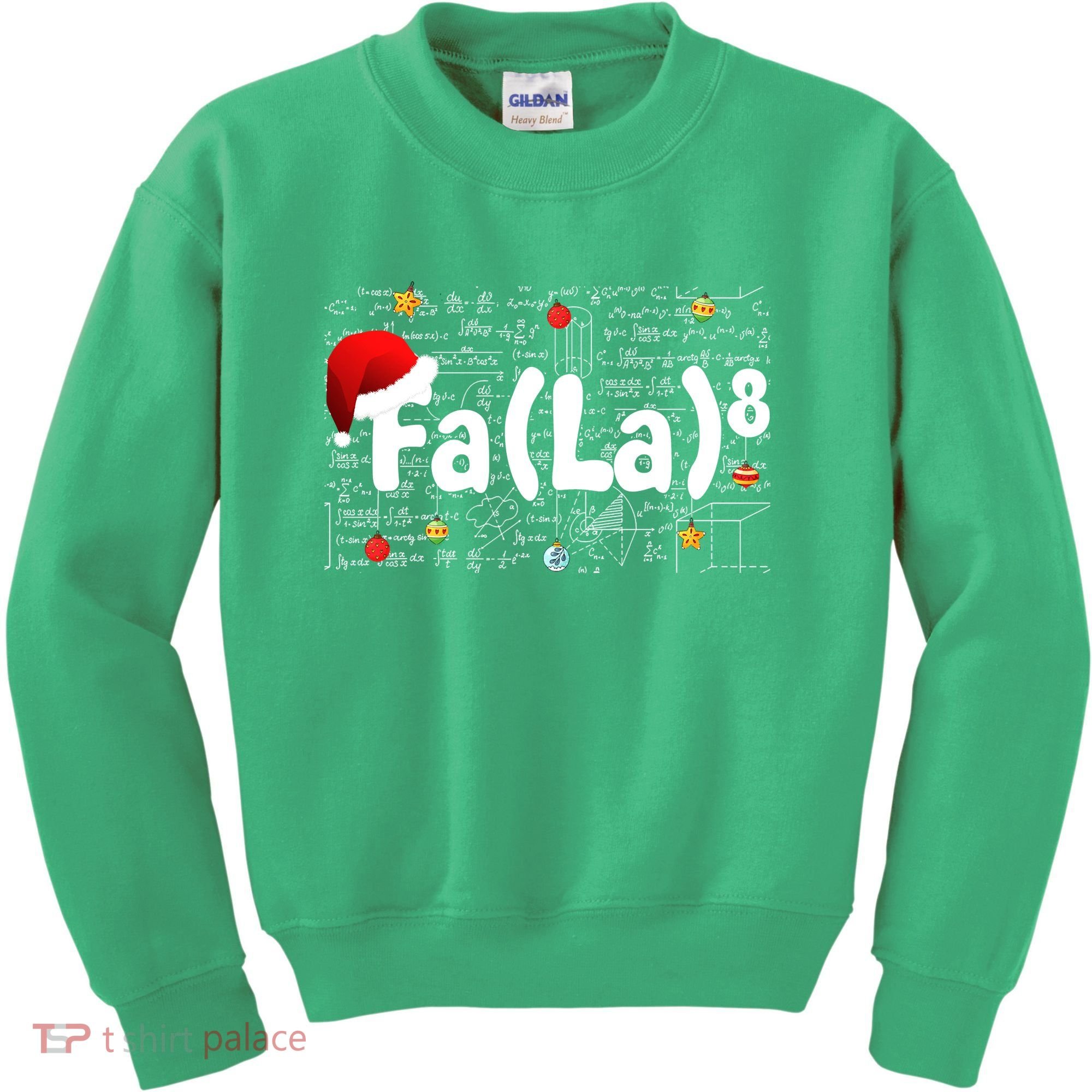 Funny Fa La 8 Merry Xmas Song Math Teacher Santa Hat Kids Sweatshirt