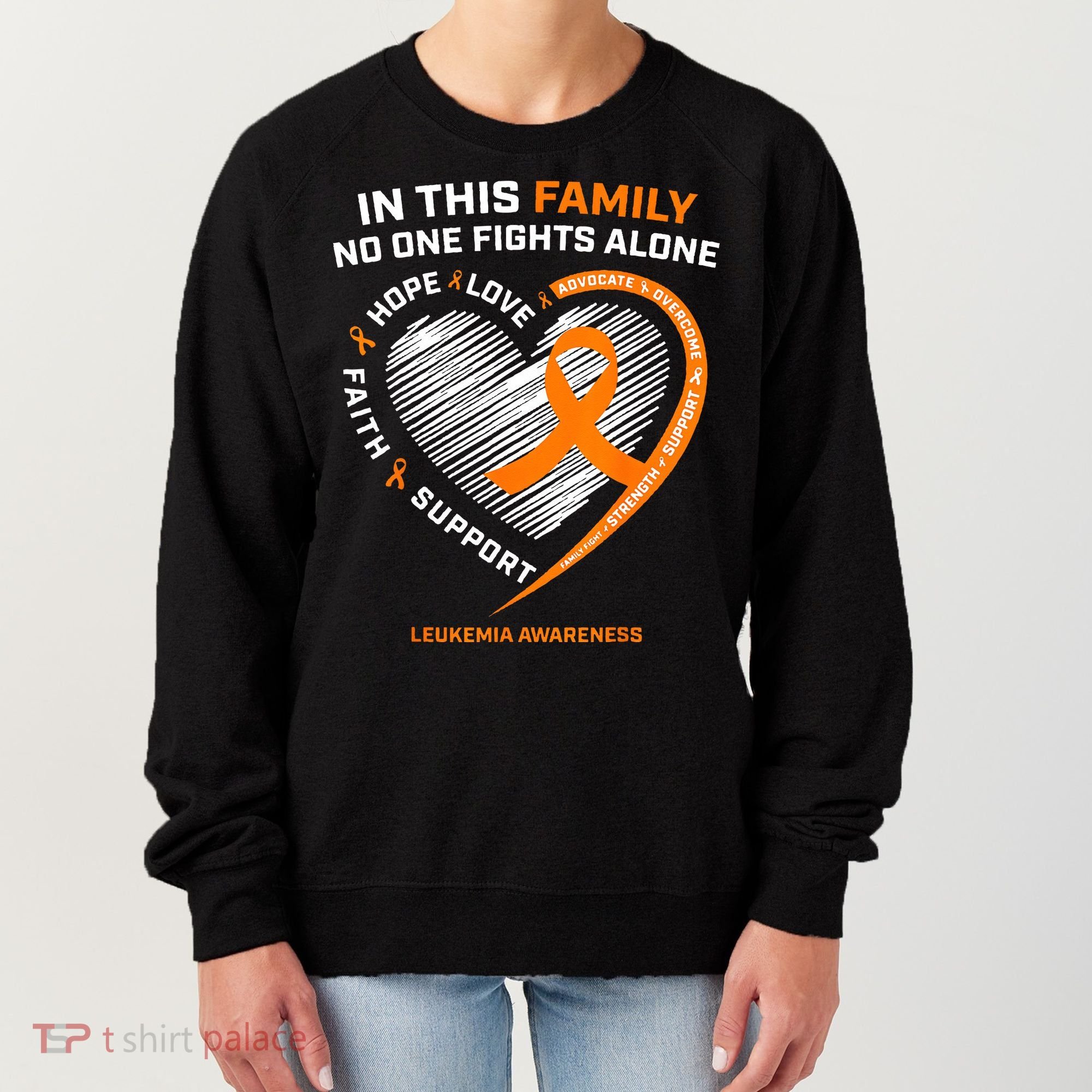 Family Fight Leukemia Awareness Products Gift Women's Sweatshirt