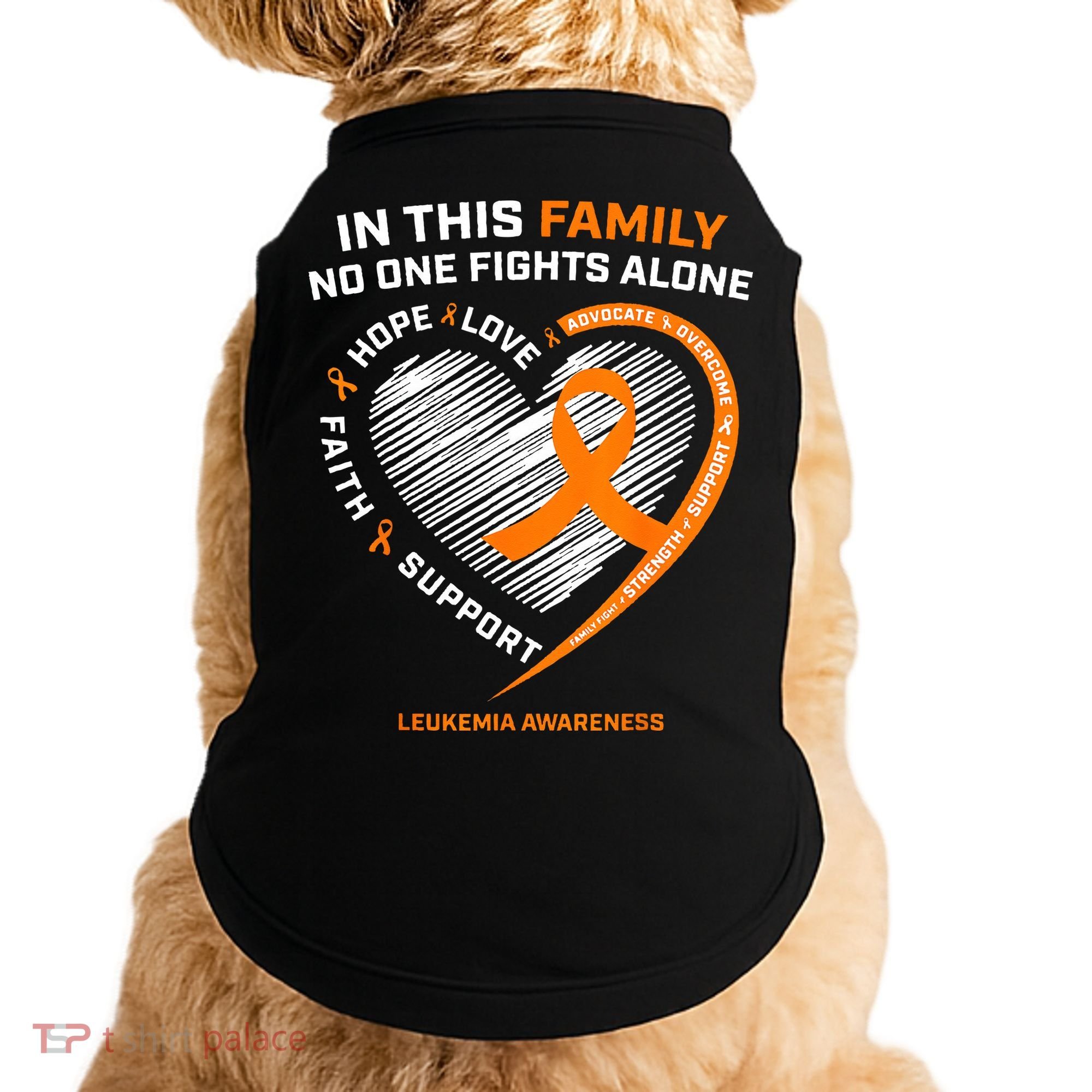Family Fight Leukemia Awareness Products Gift Doggie Tank