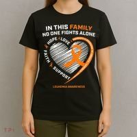 Family Fight Leukemia Awareness Products Gift T-Shirt thumb 4
