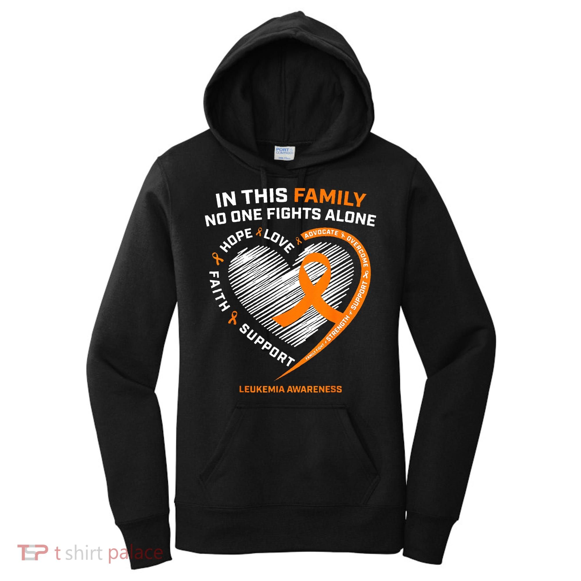 Family Fight Leukemia Awareness Products Gift Women's Hoodie