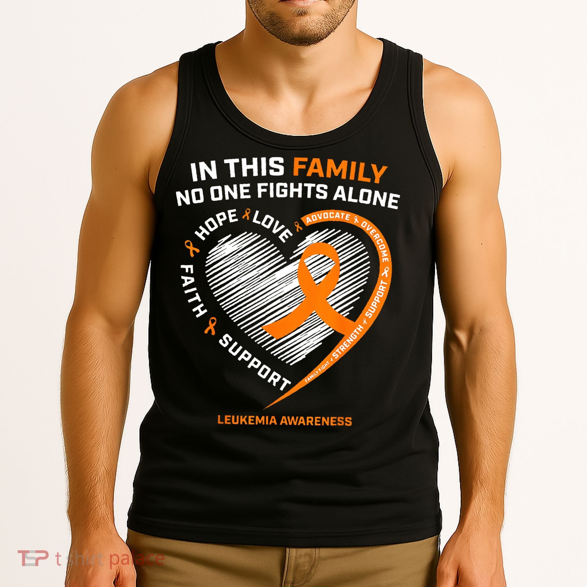Family Fight Leukemia Awareness Products Gift Tank Top