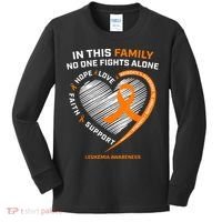 Family Fight Leukemia Awareness Products Gift Kids Long Sleeve Shirt thumb 0
