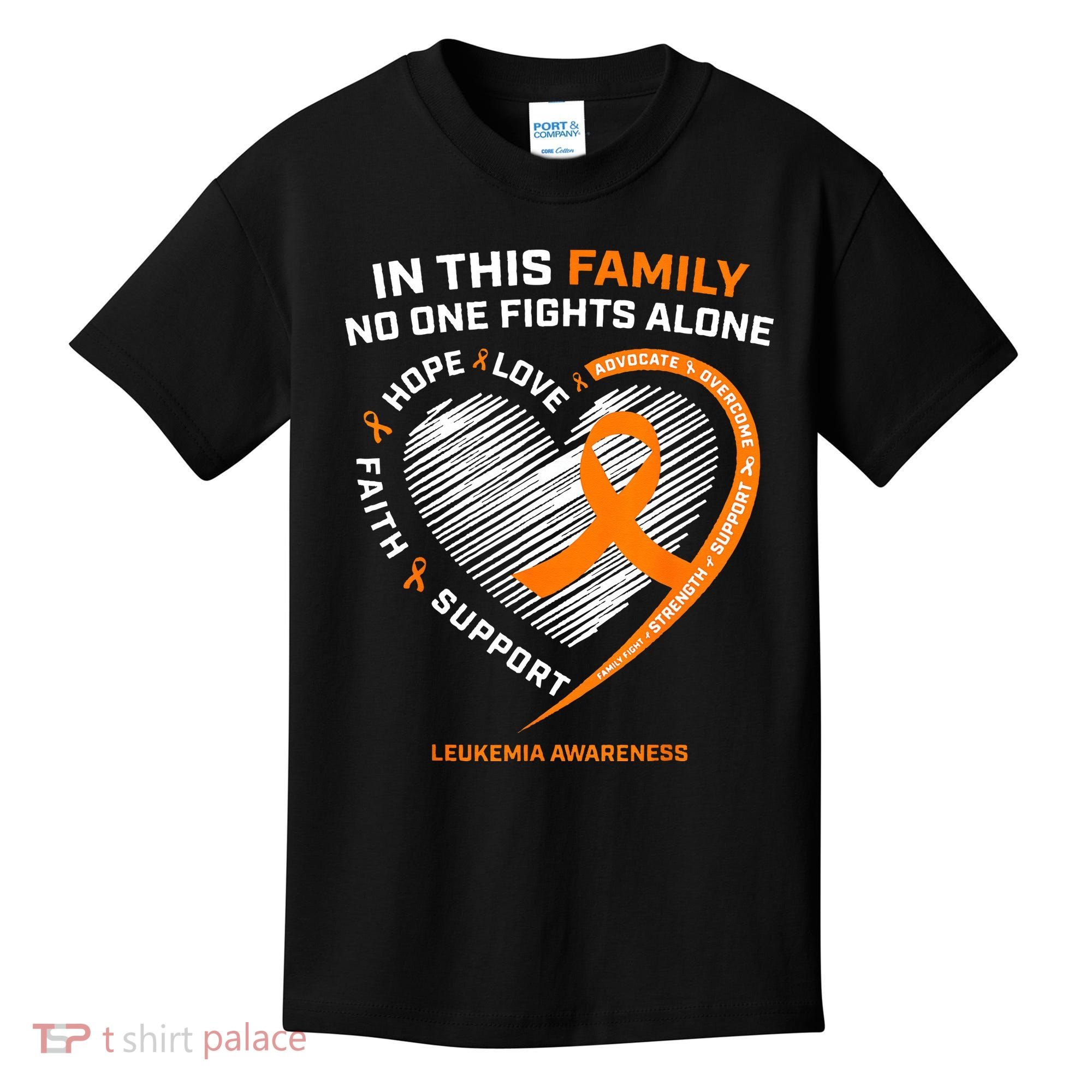 Family Fight Leukemia Awareness Products Gift Kids T-Shirt