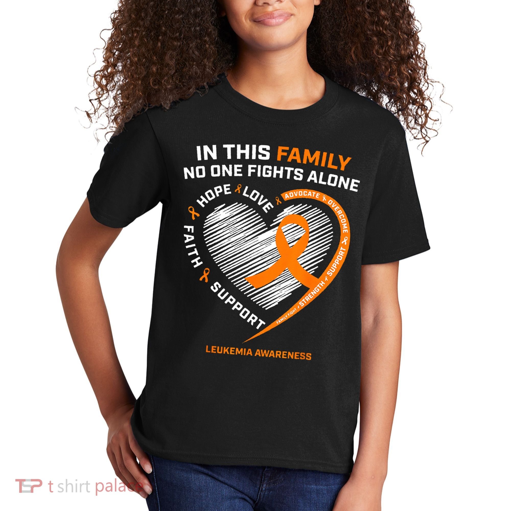 Family Fight Leukemia Awareness Products Gift Kids T-Shirt