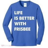 Funny Frisbee Life Is Better With Frisbee Funny Gift Kids Long Sleeve Shirt thumb 0