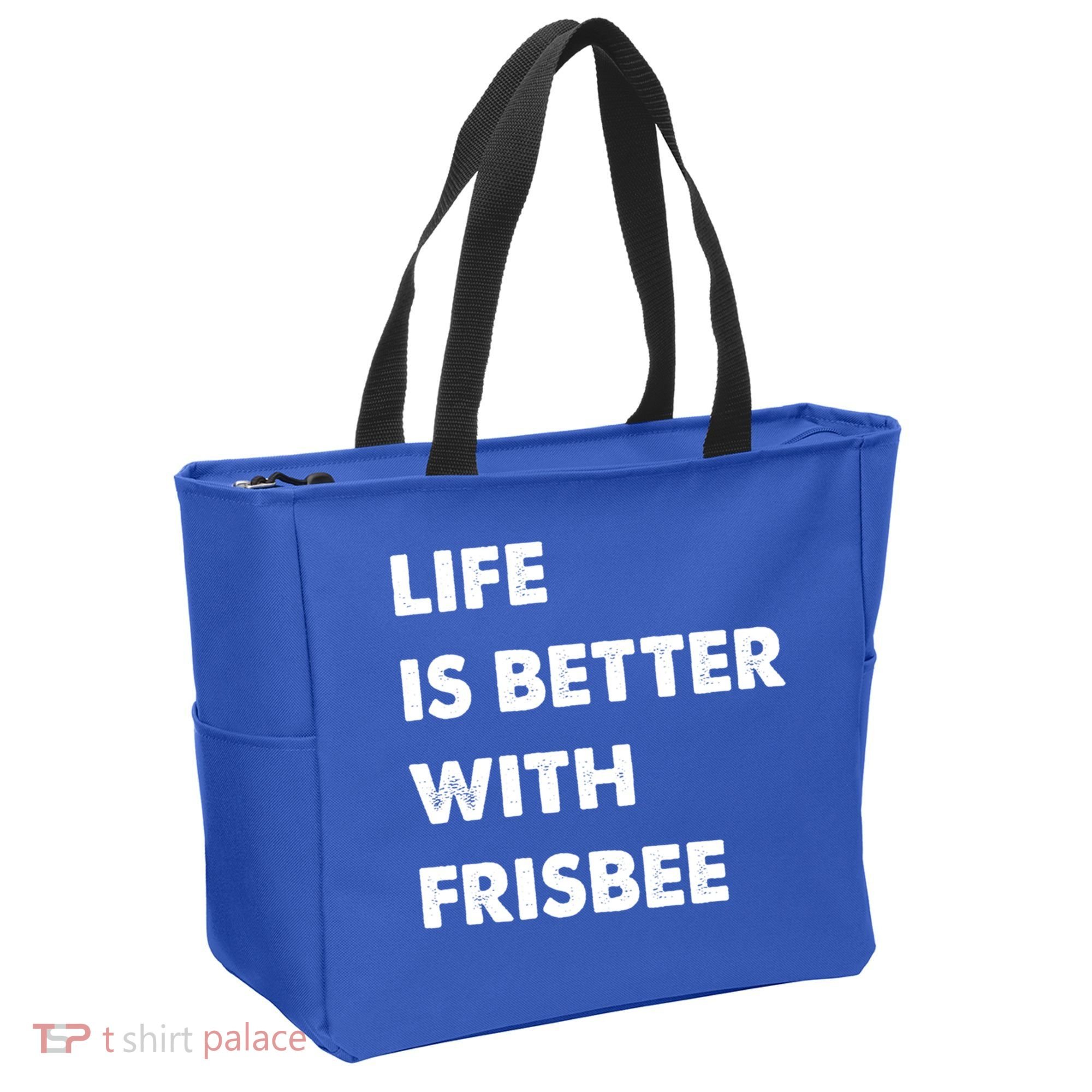 Funny Frisbee Life Is Better With Frisbee Funny Gift Tote Bag