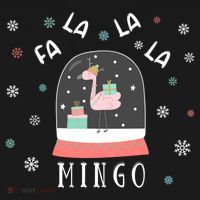 Funny Fa La La Mingo Christmas Falala Snow Flamingo Cute Cute Gift Ornament thumb 1