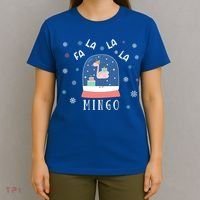 Funny Fa La La Mingo Christmas Falala Snow Flamingo Cute Cute Gift T-Shirt thumb 4