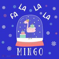 Funny Fa La La Mingo Christmas Falala Snow Flamingo Cute Cute Gift T-Shirt thumb 7