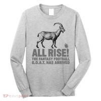 Fantasy Football League Funny Draft All Rise GOAT Champion  Long Sleeve Shirt thumb 0