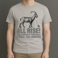 Fantasy Football League Funny Draft All Rise GOAT Champion  T-Shirt thumb 3