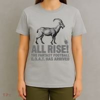 Fantasy Football League Funny Draft All Rise GOAT Champion  T-Shirt thumb 4