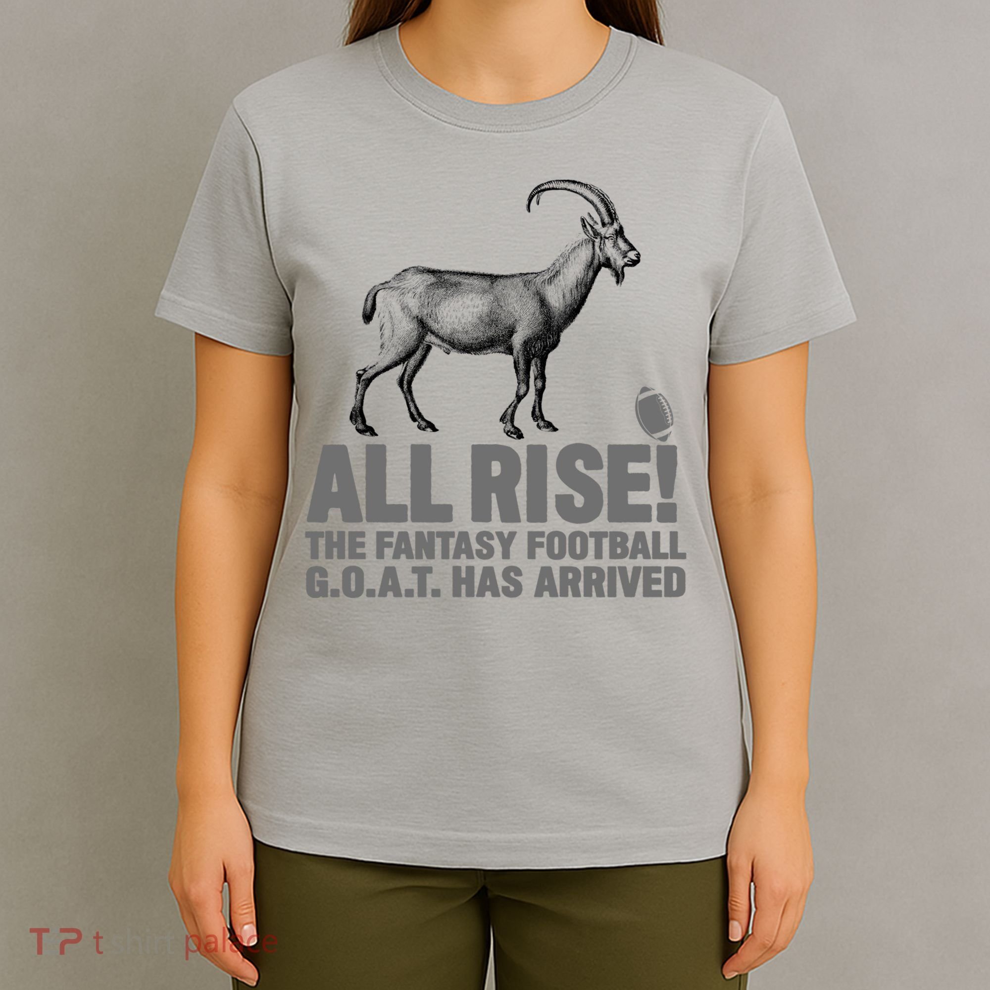 Fantasy Football League Funny Draft All Rise GOAT Champion  T-Shirt