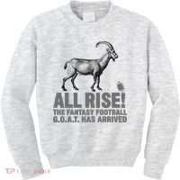 Fantasy Football League Funny Draft All Rise GOAT Champion  Kids Sweatshirt thumb 0