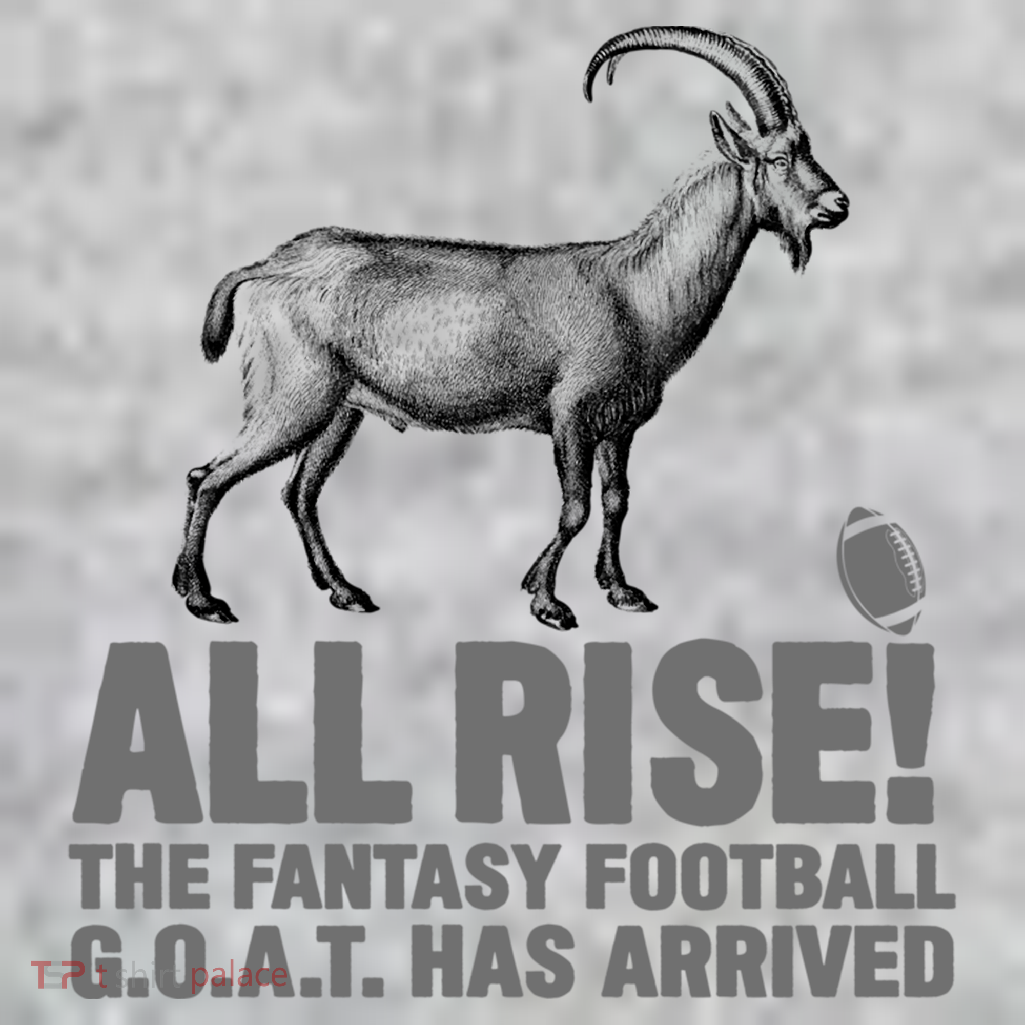 Fantasy Football League Funny Draft All Rise GOAT Champion  Kids Hoodie