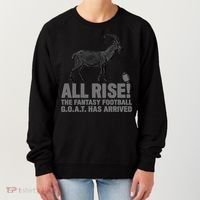 Fantasy Football League Funny Draft All Rise GOAT Champion  Women's Sweatshirt thumb 0