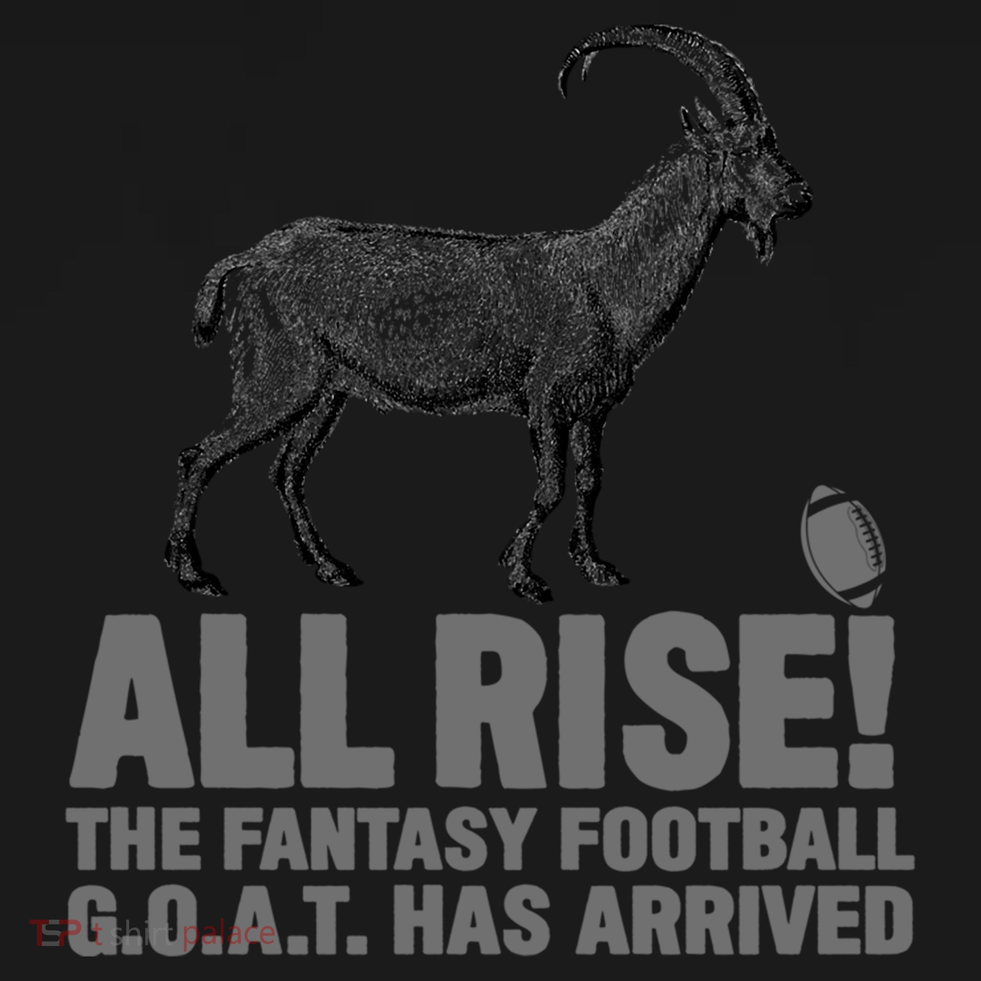 Fantasy Football League Funny Draft All Rise GOAT Champion  Hoodie