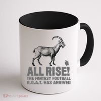Fantasy Football League Funny Draft All Rise GOAT Champion  Coffee Mug thumb 1