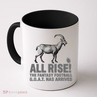 Fantasy Football League Funny Draft All Rise GOAT Champion  Coffee Mug thumb 0