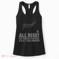 Fantasy Football League Funny Draft All Rise GOAT Champion  Women's Tank Top thumb 0