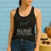 Fantasy Football League Funny Draft All Rise GOAT Champion  Women's Tank Top thumb 2