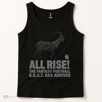 Fantasy Football League Funny Draft All Rise GOAT Champion  Tank Top thumb 2