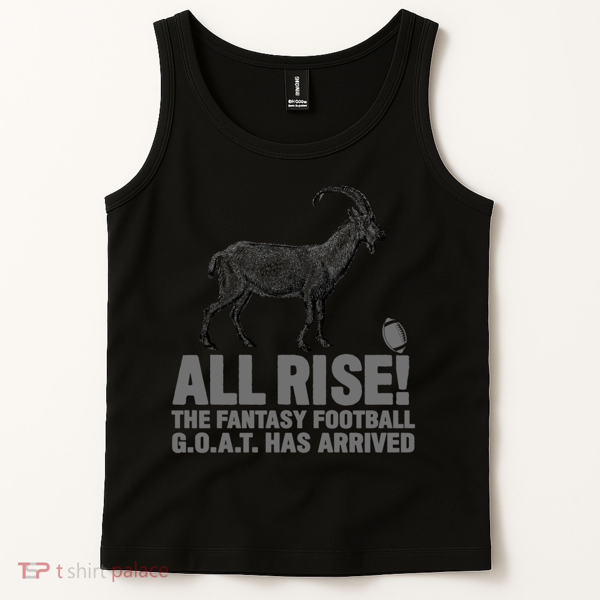 Fantasy Football League Funny Draft All Rise GOAT Champion  Tank Top