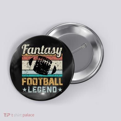Fantasy Football Legend Retro Style Button