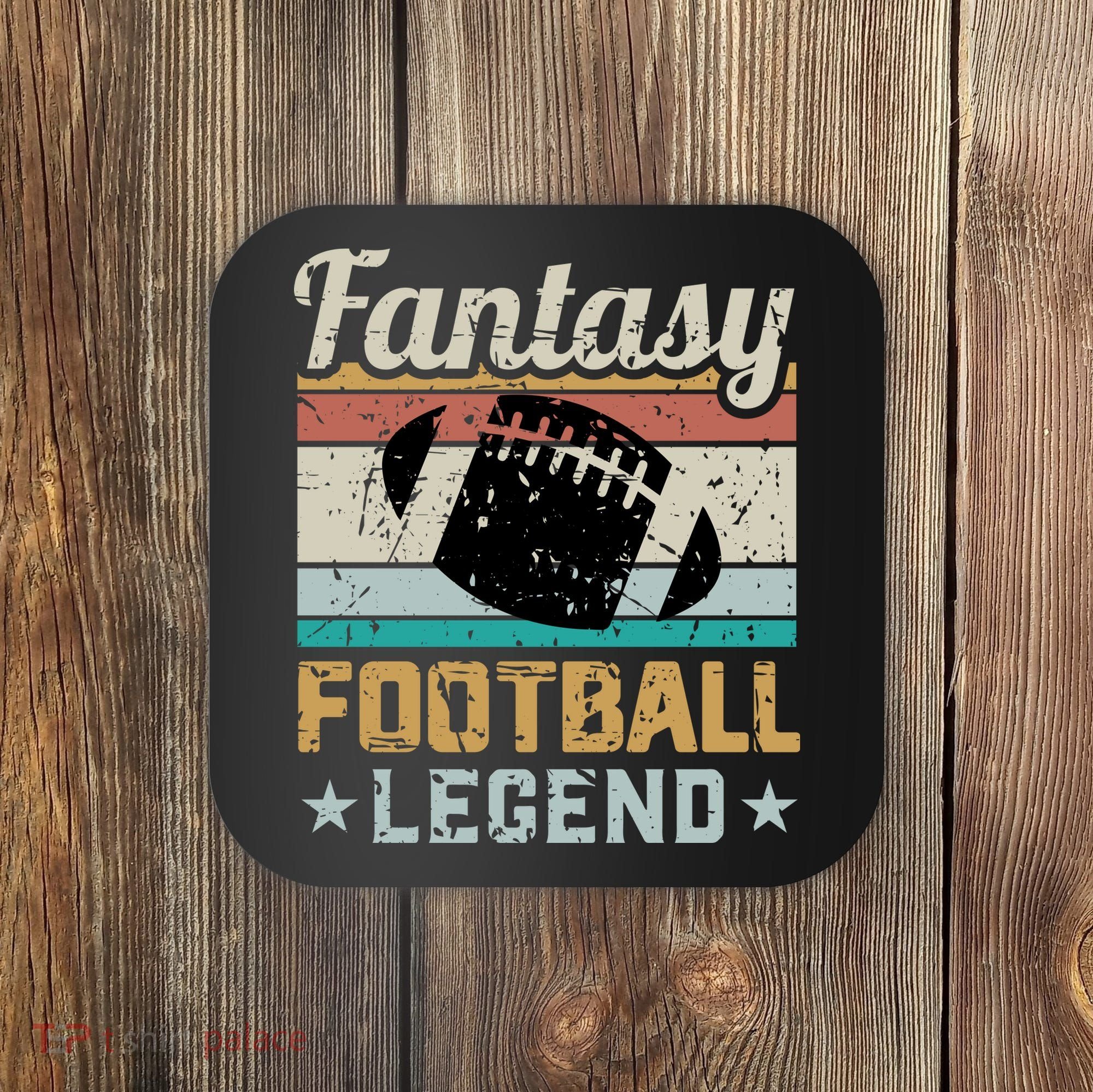 Fantasy Football Legend Retro Style Coaster