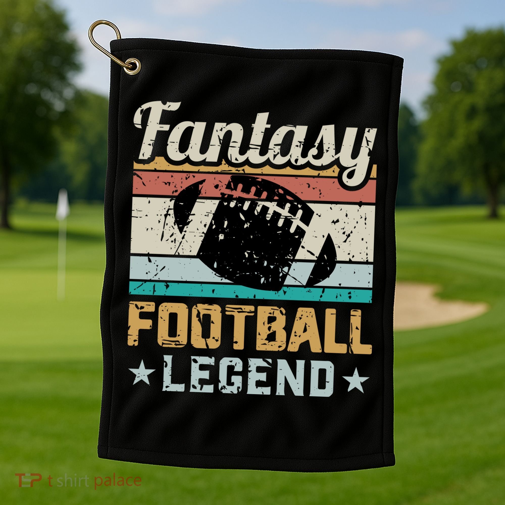 Fantasy Football Legend Retro Style Golf Towel