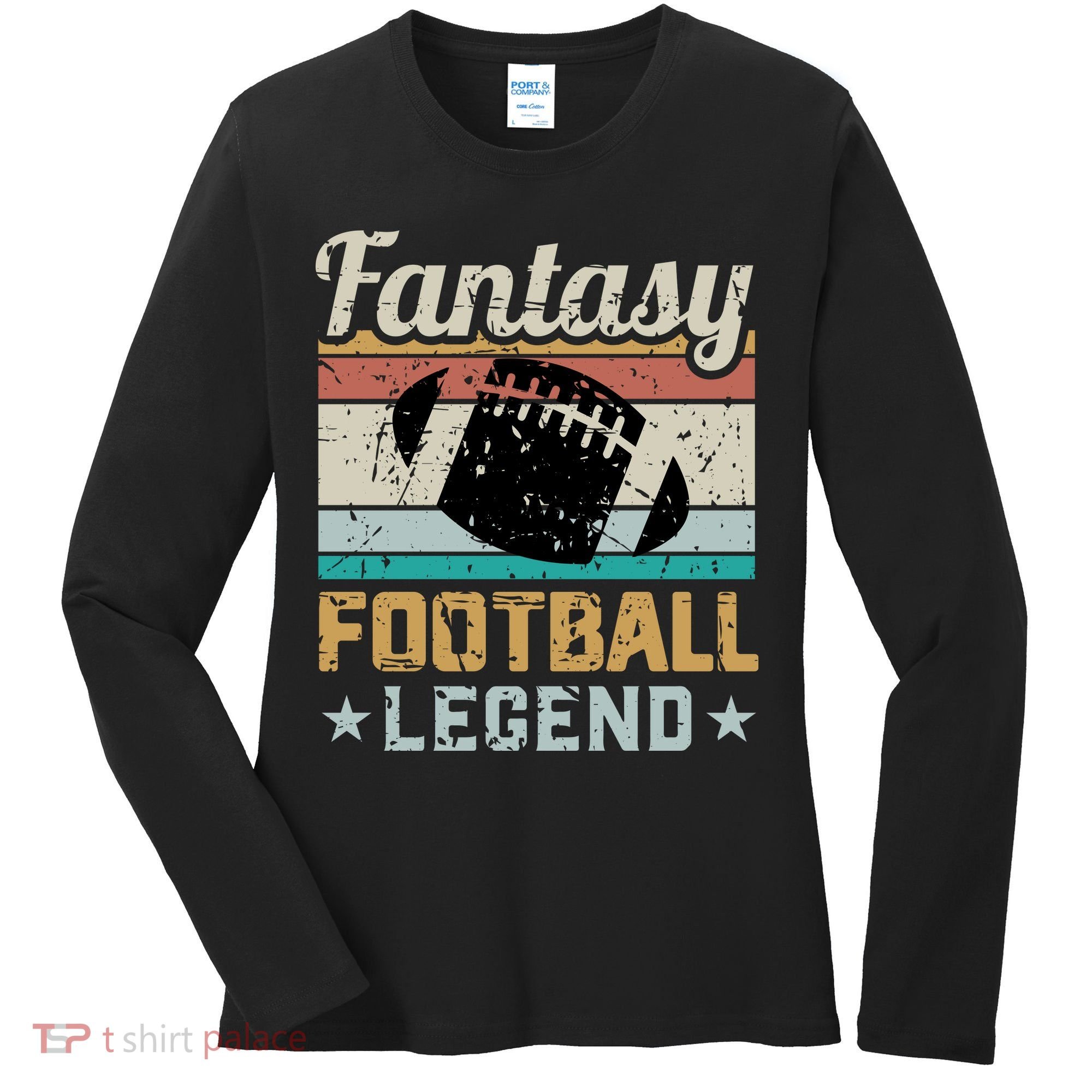 Fantasy Football Legend Retro Style Women's Long Sleeve Shirt