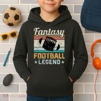 Fantasy Football Legend Retro Style Kids Hoodie thumb 2
