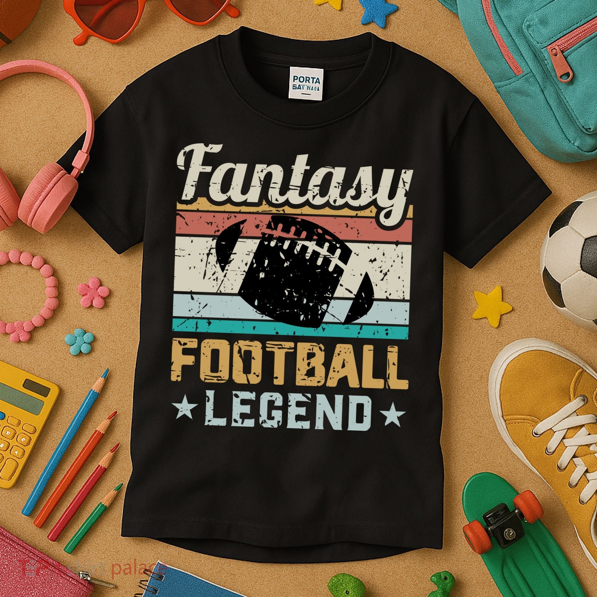 Fantasy Football Legend Retro Style Kids T-Shirt