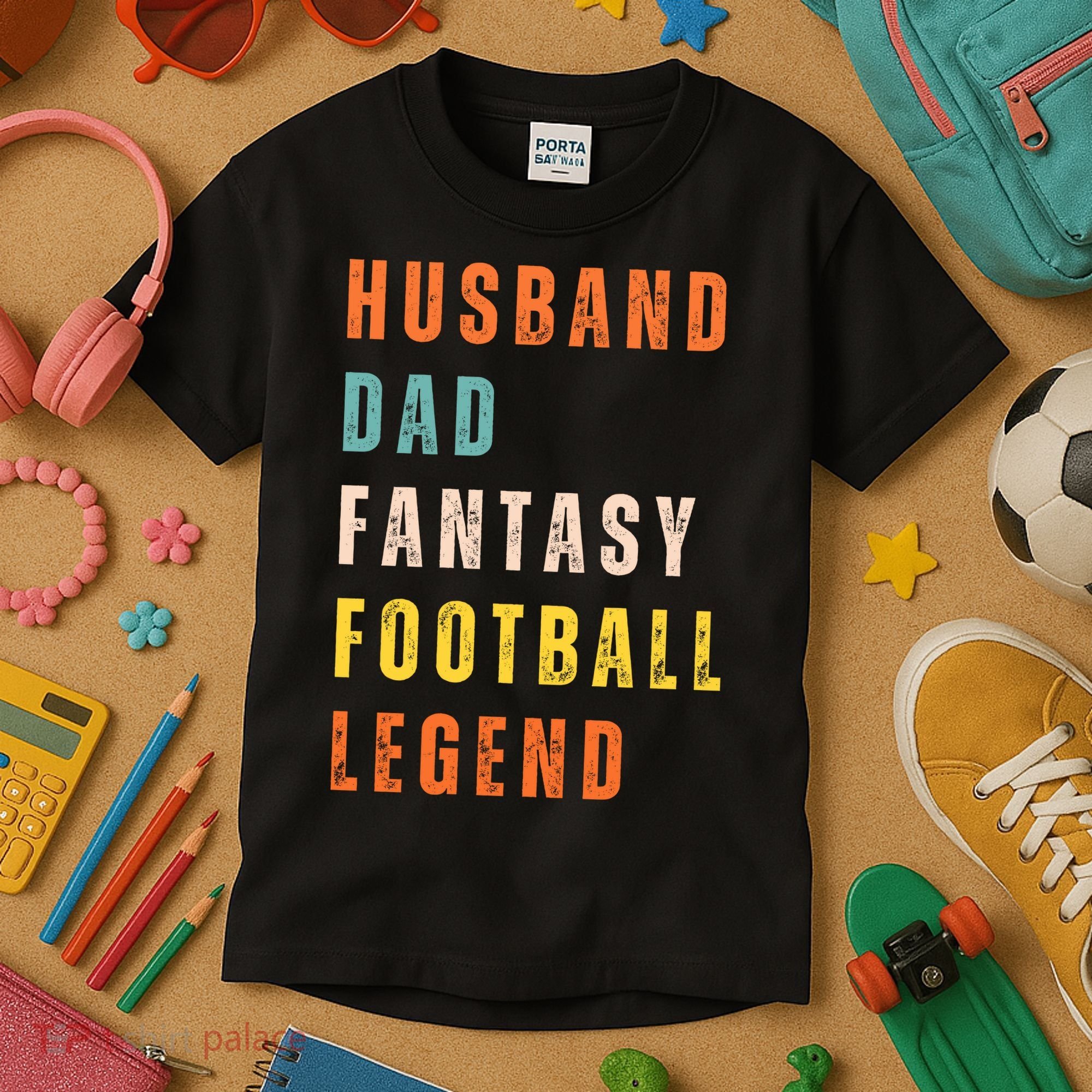 Fantasy Football Legend Gift For Dad Husband Kids T-Shirt