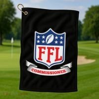 Fantasy Football League Commissioner Ffl Commish Golf Towel thumb 1