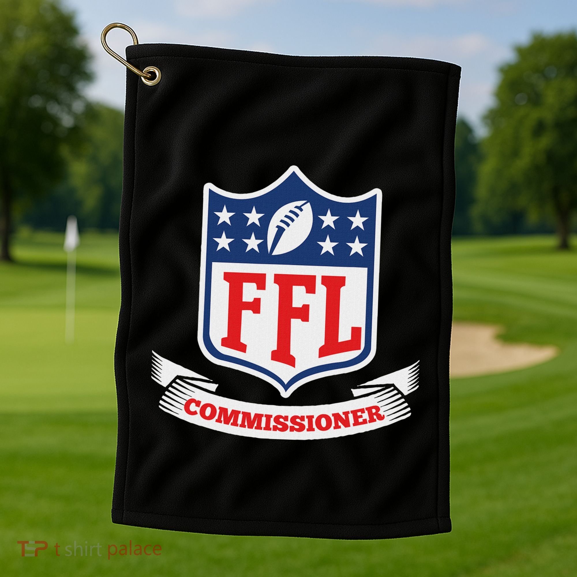 Fantasy Football League Commissioner Ffl Commish Golf Towel