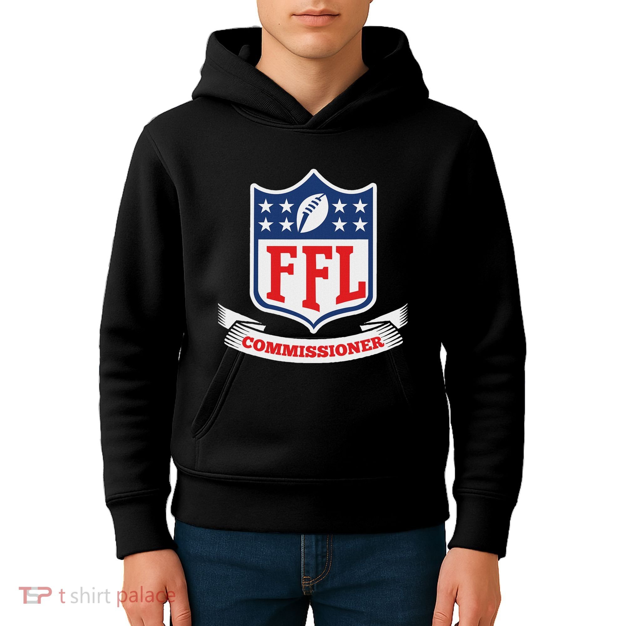 Fantasy Football League Commissioner Ffl Commish Kids Hoodie